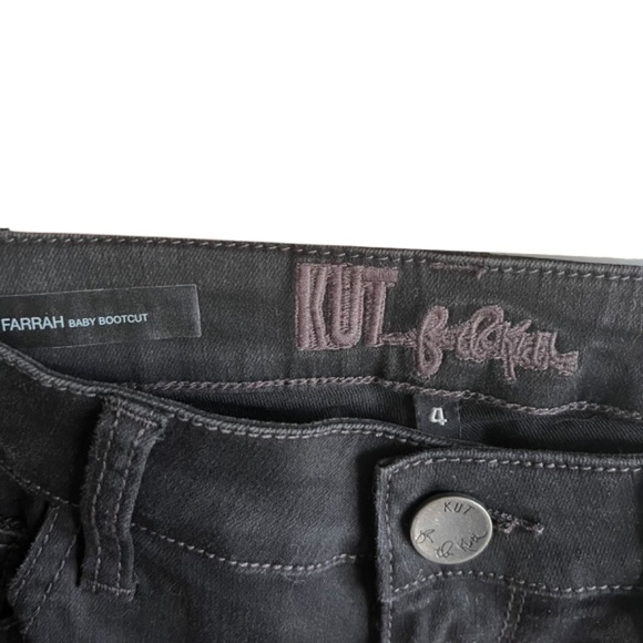 Kut from the Kloth Farrah Baby Bootcut Size 4 Black NWT - Picture 9 of 16